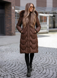 Dámska Zimná Bunda Čokoláda OZONEE JS/5M3229/158