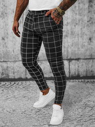 Pánske Chino Nohavice Čierne OZONEE O/P4009