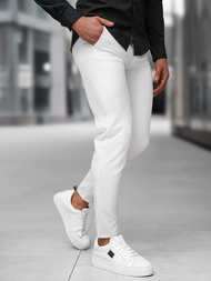 Pánske chino nohavice biele OZONEE DJ/5526Z