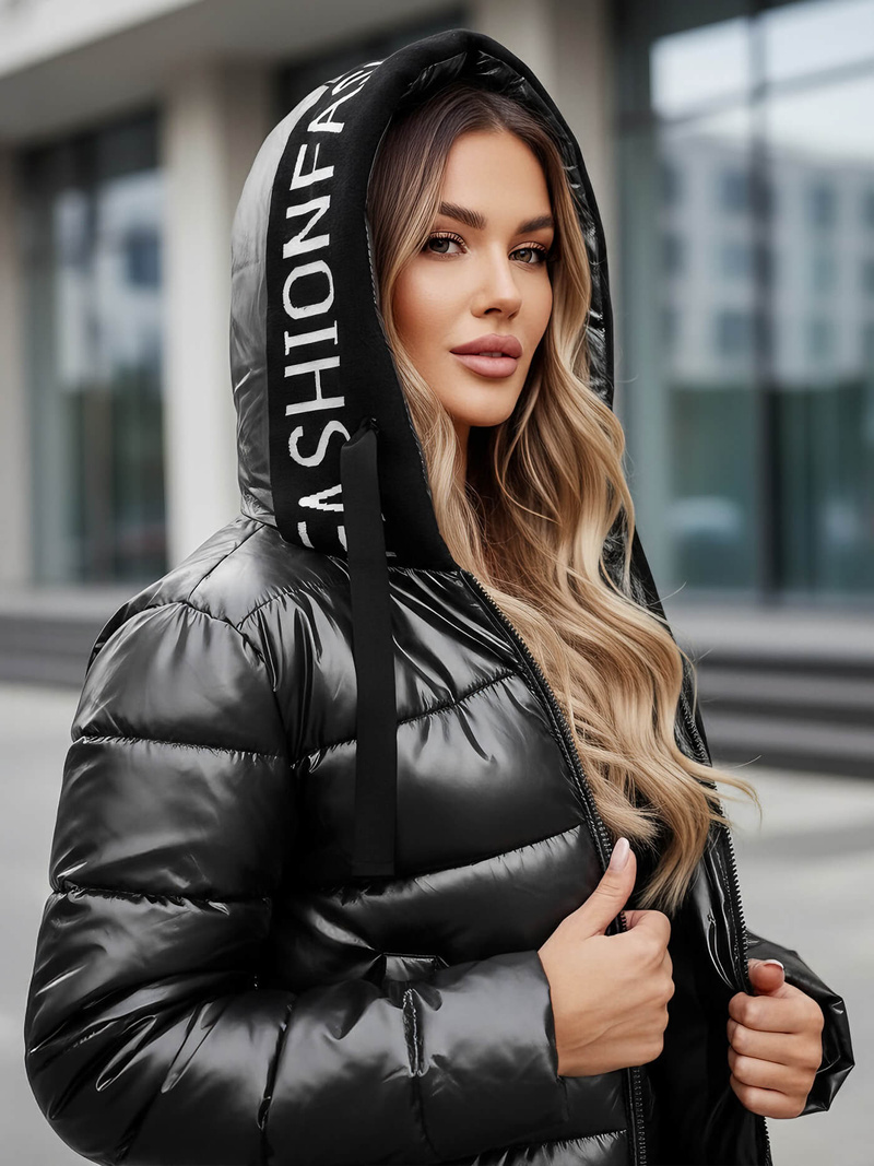 Dámska bunda čierna OZONEE JS/5M3188/392Z