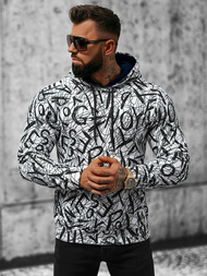 Pánska Mikina Bielo-Čierna OZONEE O/3503BZZ