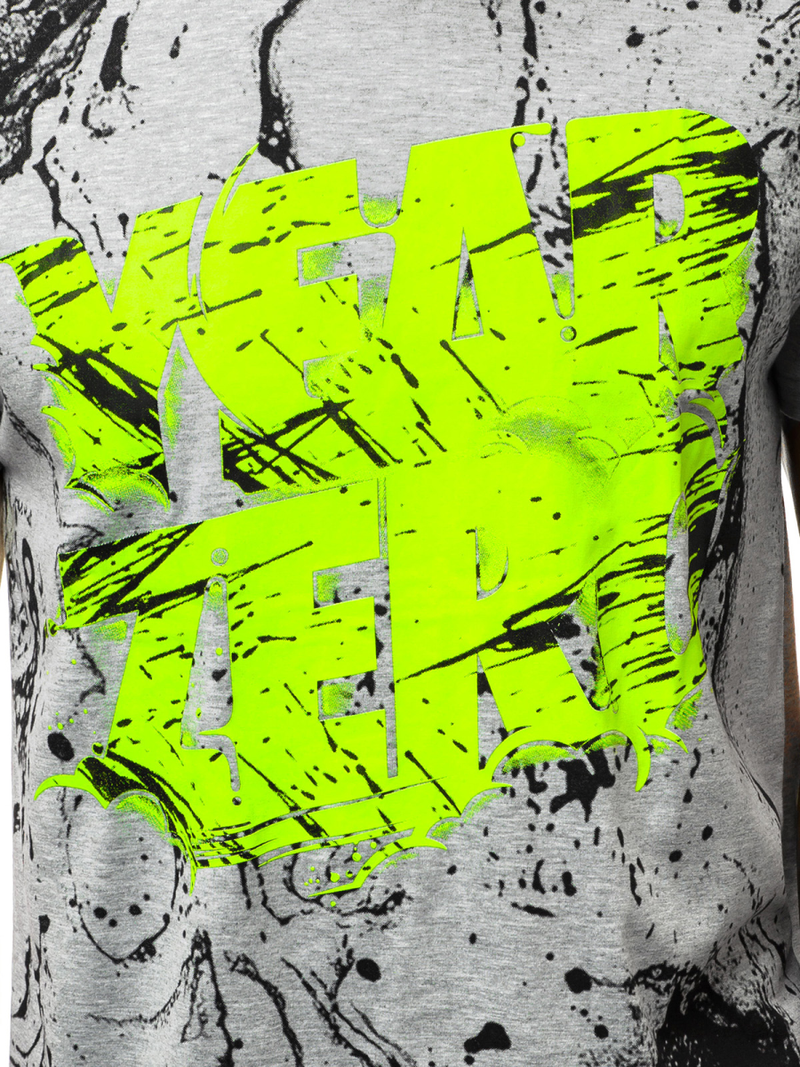 Pánske Tričko Sivé OZONEE JS/KS1984