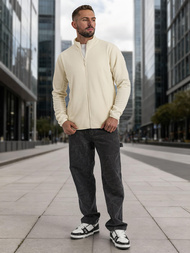 Pánska Mikina Ecru OZONEE JS/HH016/1