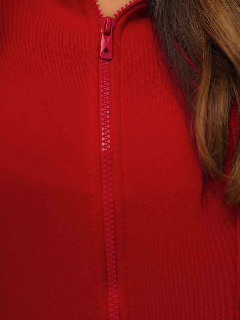 Dámska Mikina tmavo červená OZONEE JS/W03Z