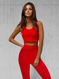 Dámska dvojdielna tepláková súprava červený OZONEE JS/YW88037/5Z