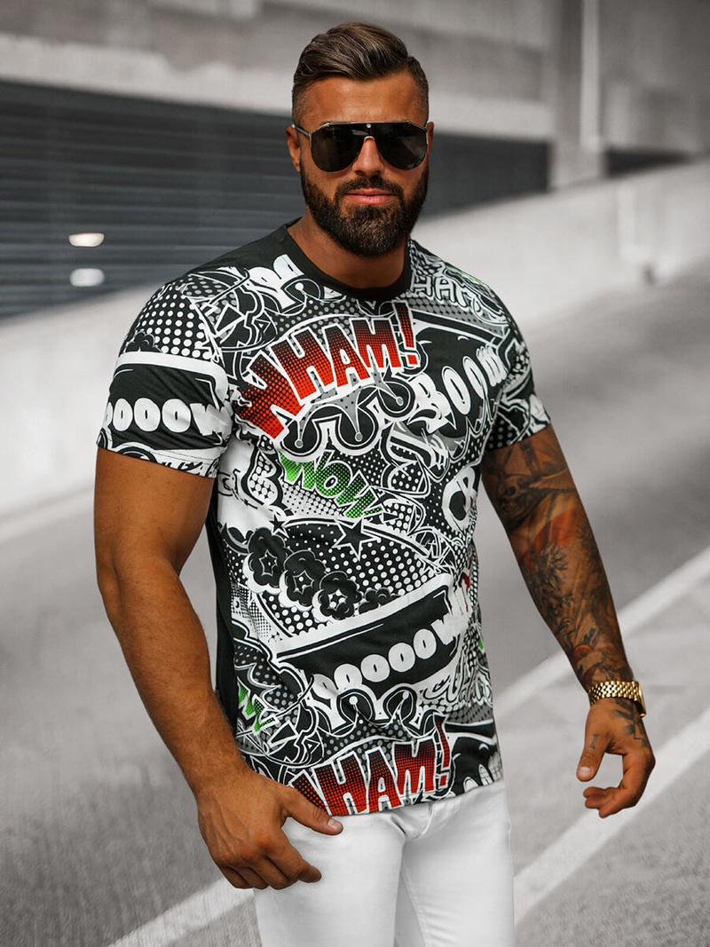 Pánske Tričko Čierne OZONEE O/T137/3