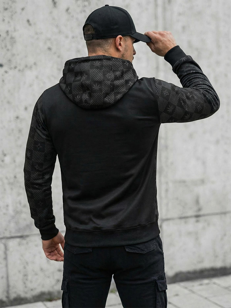 Pánska Mikina Čierna OZONEE O/B265Z