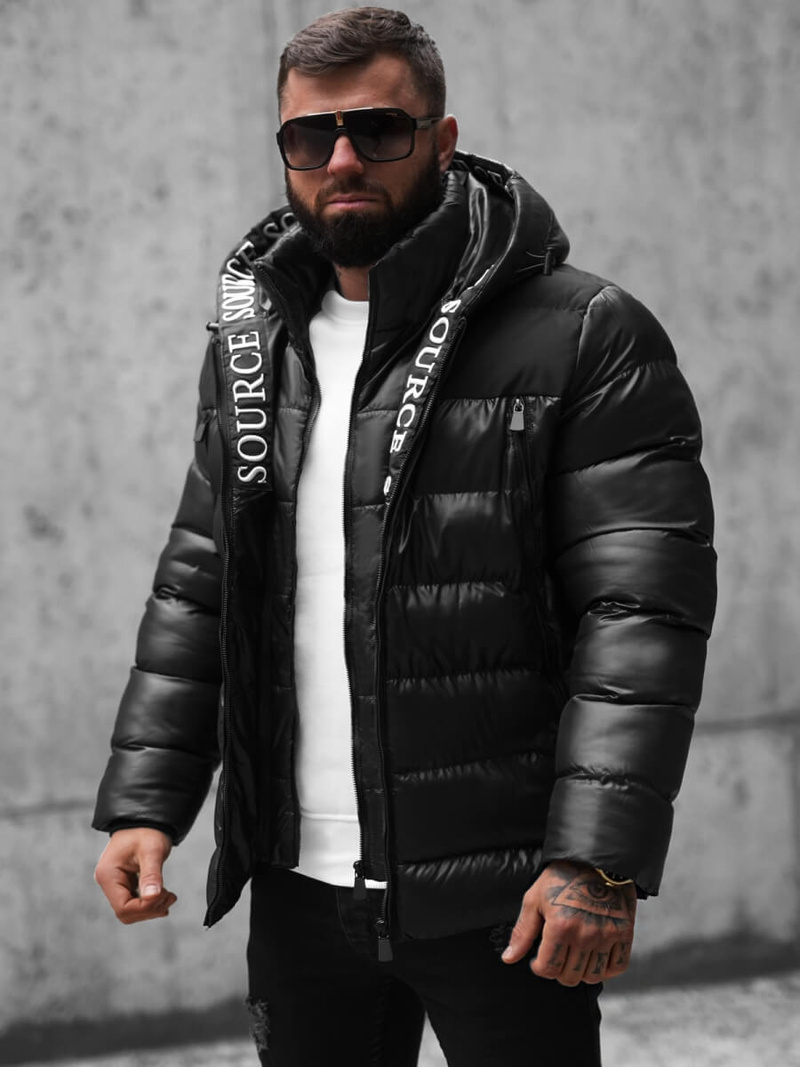 Pánska Bunda Čierna OZONEE JS/M8110/392