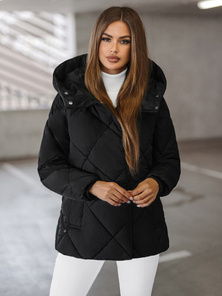 Dámska bunda čierna OZONEE JS/5M3175/392Z