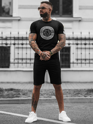 Pánska Tepláková Súprava Čierno-Strieborná OZONEE O/HM788Z