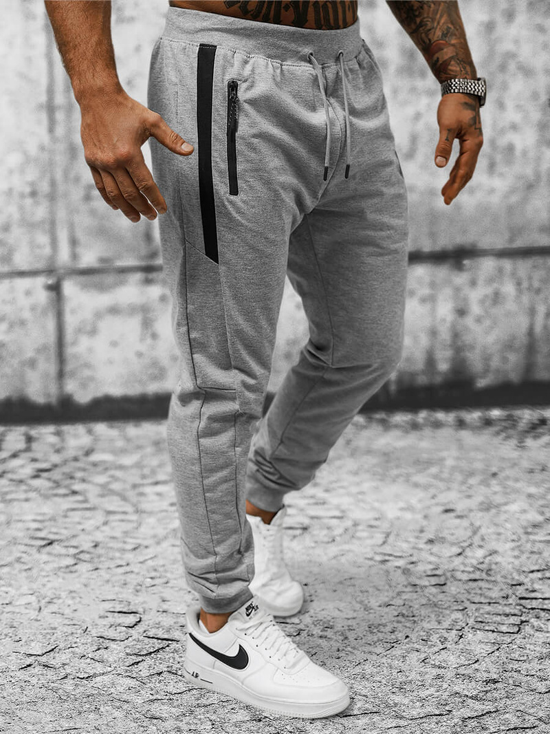 Pánske Tepláky Sivé OZONEE JS/8K212B