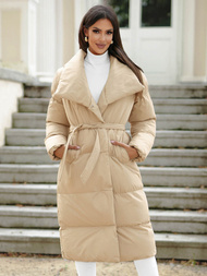 Dámska bunda béžová OZONEE JS/M737/62Z