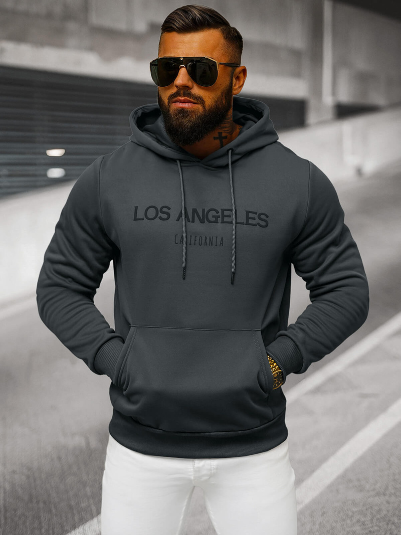 Pánska Mikina Grafitová OZONEE JS/27B6507/5