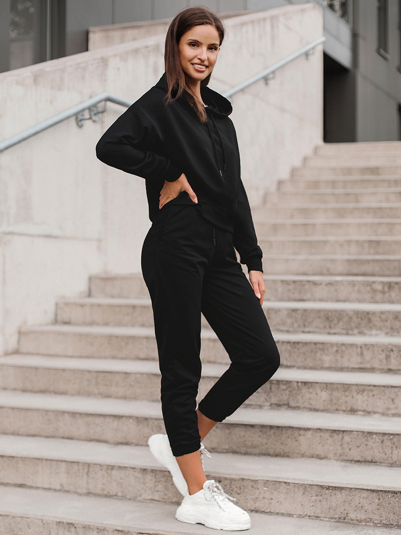 Dámska dvojdielna tepláková súprava Čierna OZONEE O/MB2041/21