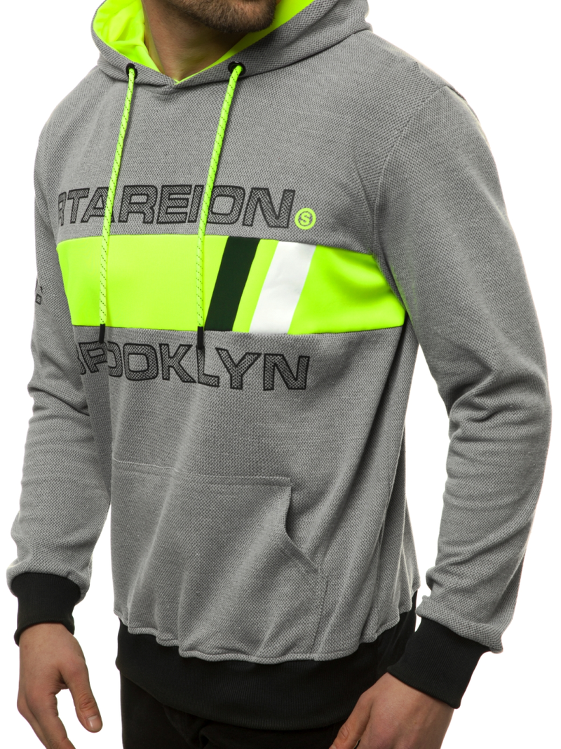 Pánska Mikina Sivá OZONEE JS/DD20131