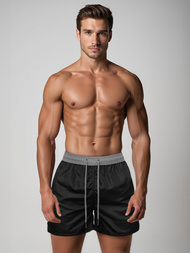 Pánske kúpacie šortky čierno-sivé OZONEE JS/17K561/3Z