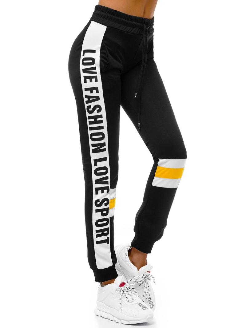 Dámske tepláky Čierno-žlté OZONEE O/82317