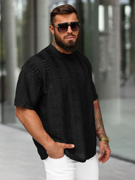 Pánske Tričko Čierne OZONEE O/B1149