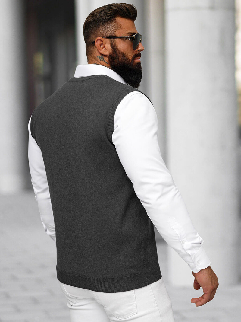 Pánsky Sveter Grafitové OZONEE NB/MM6005/3Z