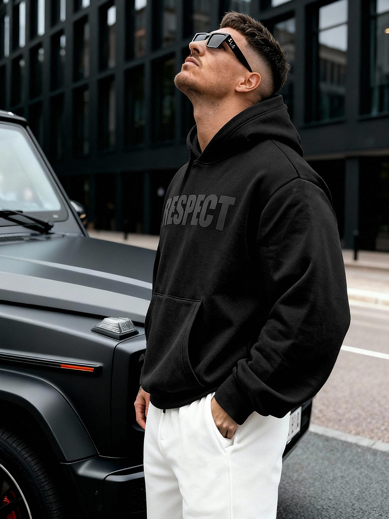 Pánska Mikina Čierna OZONEE JS/8B1968/3