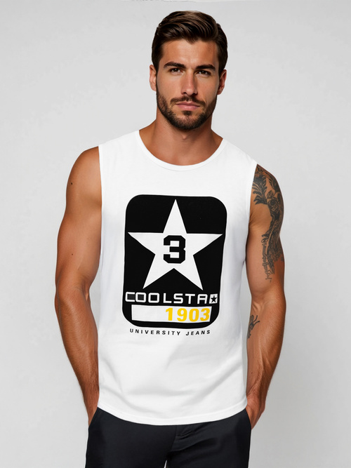 Pánske tielko Biele OZONEE JS/8B1719/1