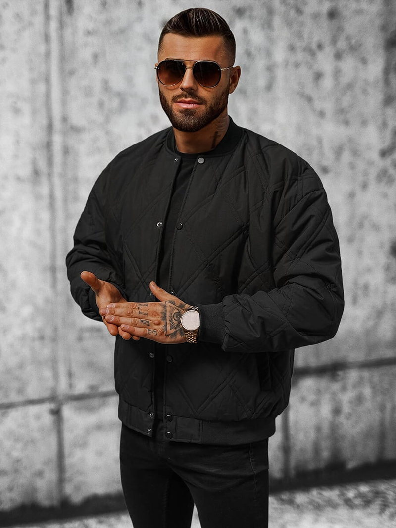 Pánska Bunda Čierna OZONEE JS/84M3020/392