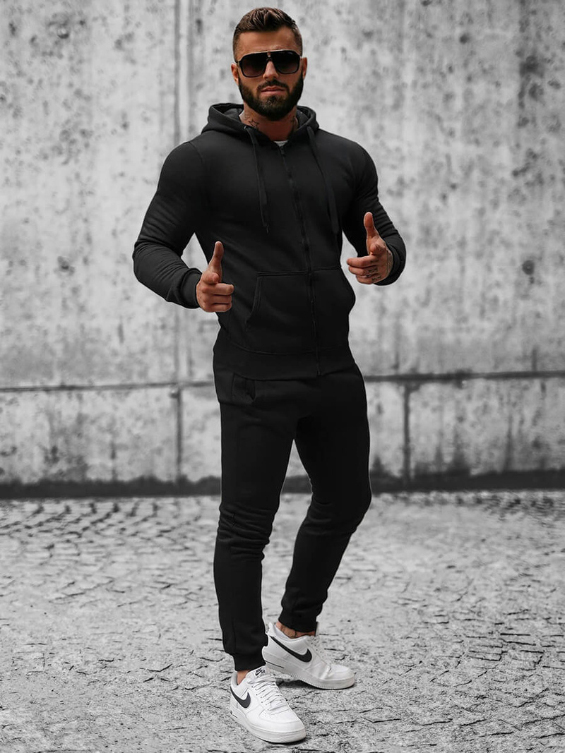 Pánska Tepláková Súprava Čierny OZONEE JS/XW2008