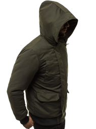 Pánska Bunda Tmavo-Zelená OZONEE JS/2019005