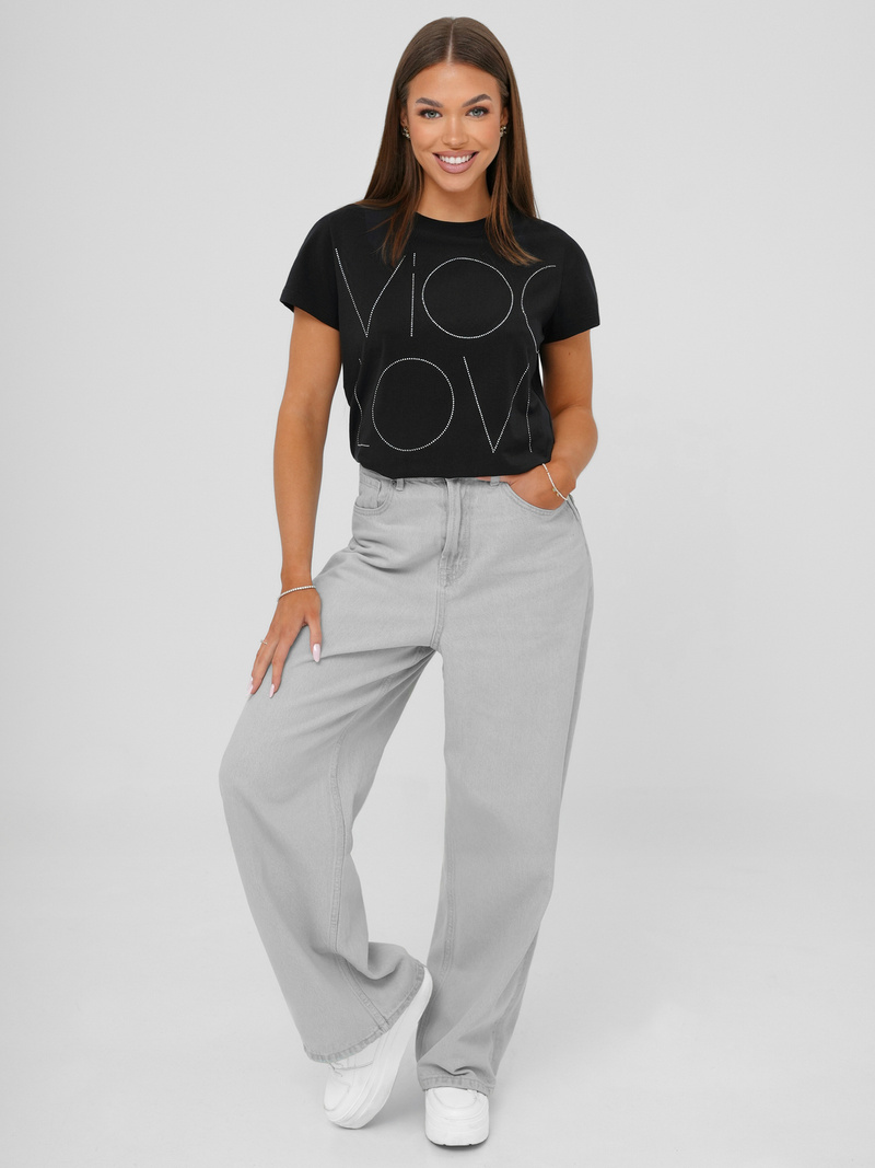 Dámske Tričko Čierne OZONEE JS/YJ77841