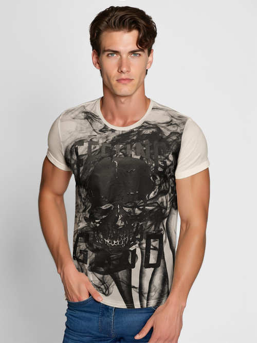 Pánske Tričko Béžové OZONEE O/T126/155Z