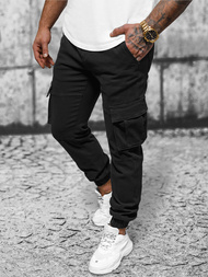 Pánske Chino Jogger Nohavice Čierne OZONEE NB/MP0105NZ