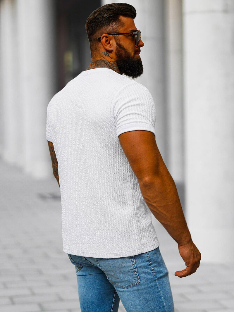 Pánske Tričko Biele OZONEE O/7766T