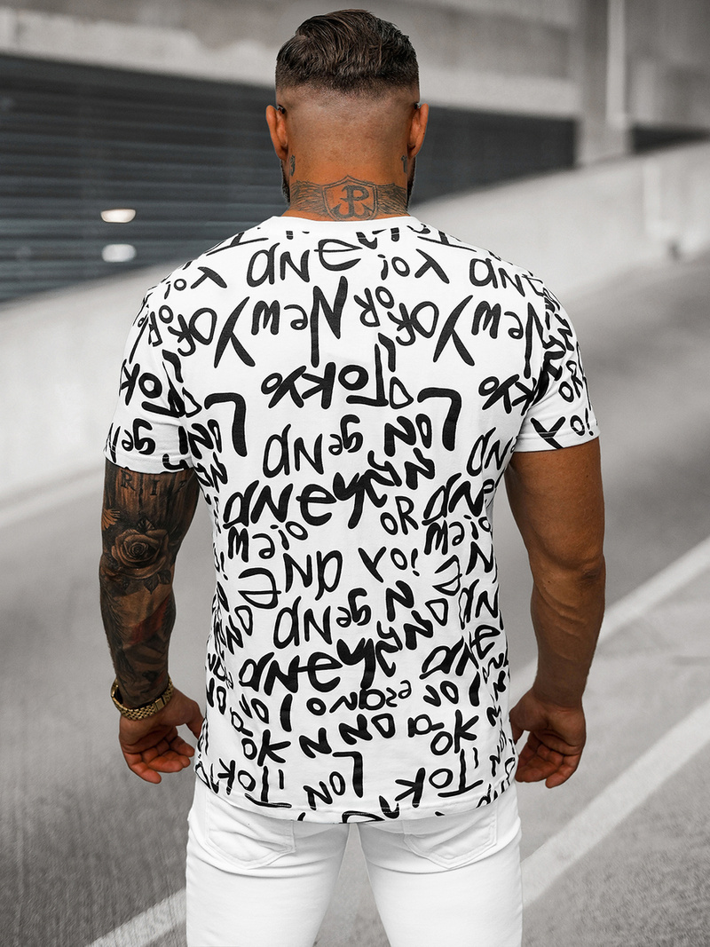 Pánske Tričko Biele OZONEE O/T1268/1