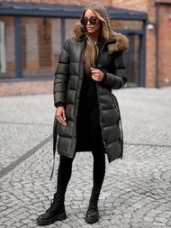 Dámska bunda čierna OZONEE JS/5M3298/392Z