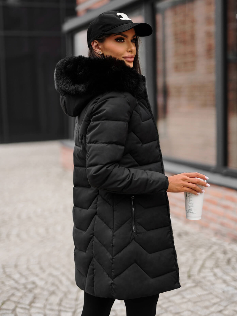 Dámska bunda čierna OZONEE JS/16M9121/392Z