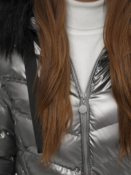 Dámska Bunda Strieborná OZONEE JS/M778/401