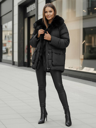 Dámska bunda čierna OZONEE JS/16M9185/392Z