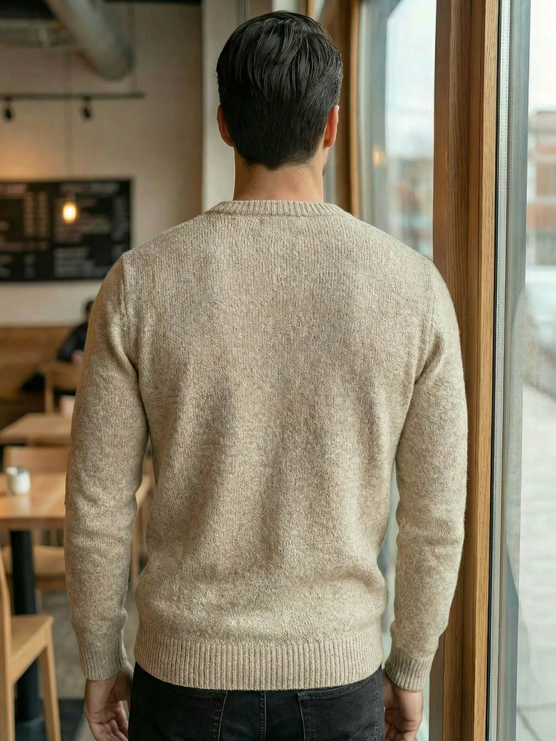 Pánsky sveter béžový OZONEE JS/59B3607/155