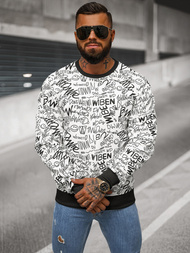 Pánska Mikina Biela OZONEE JS/8B1218/1