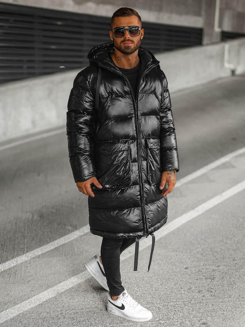 Pánska bunda čierna OZONEE O/M3205Z