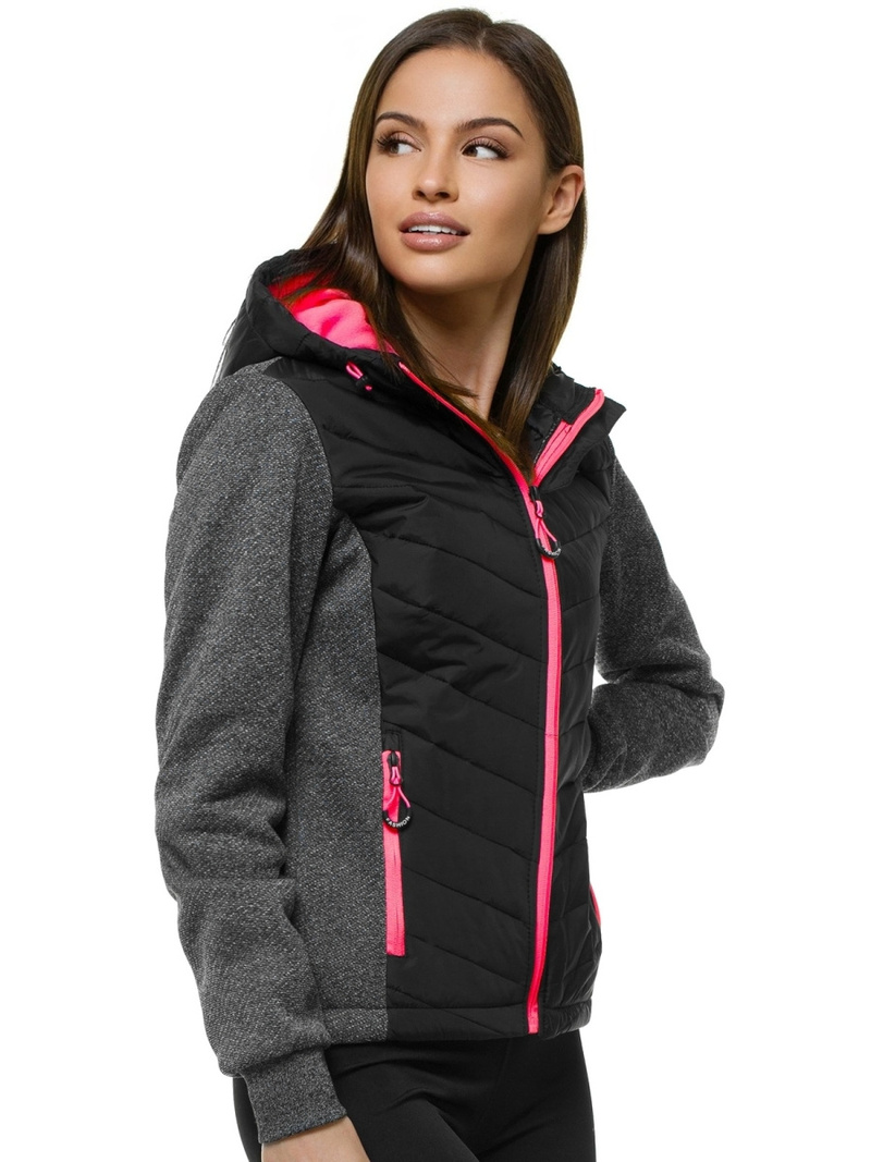 Dámska Bunda Čierna OZONEE JS/KSW4003