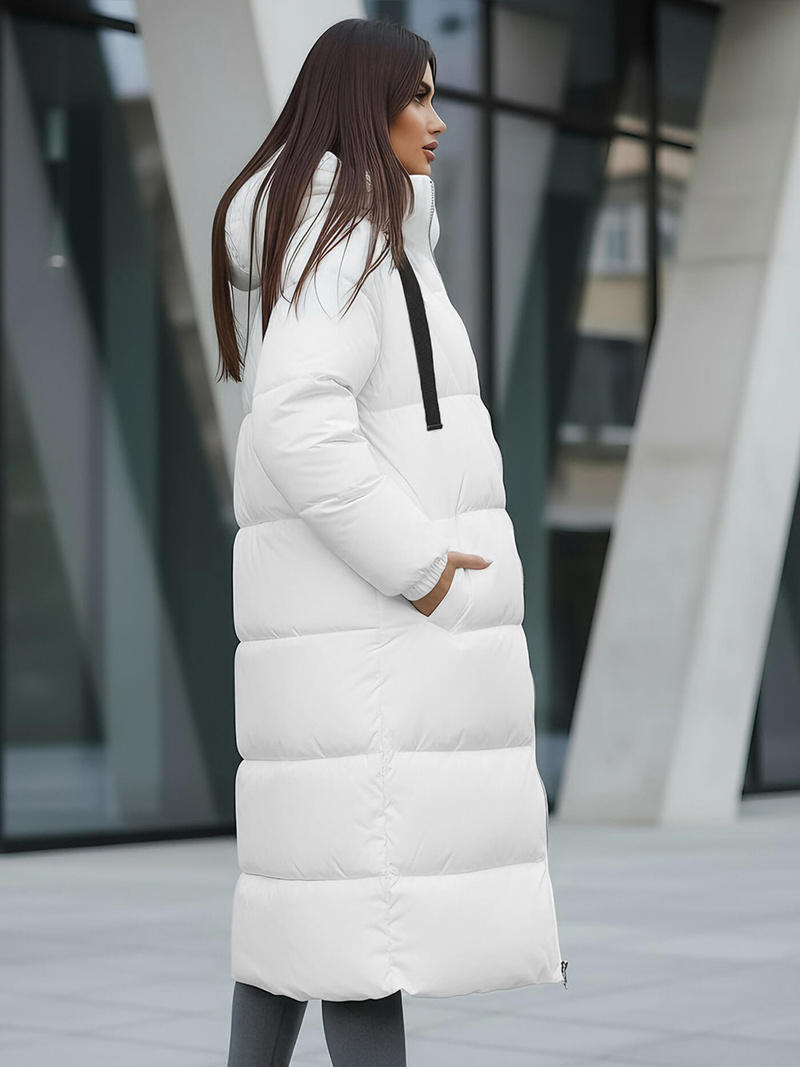 Dámska bunda biela OZONEE JS/5M3163/281Z