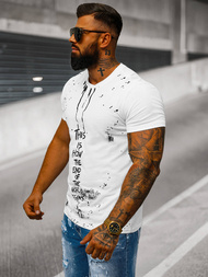 Pánske Tričko Biele OZONEE O/8T1259/1