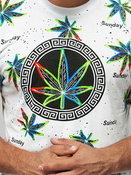 Pánske Tričko Biele OZONEE O/T136/1Z