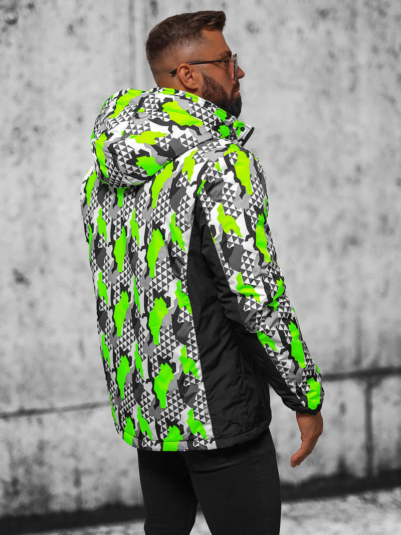 Pánska Bunda Maskáčovo-Zelená OZONEE JS/M36/406