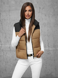 Dámska vesta camelová OZONEE JS/16M9112/84