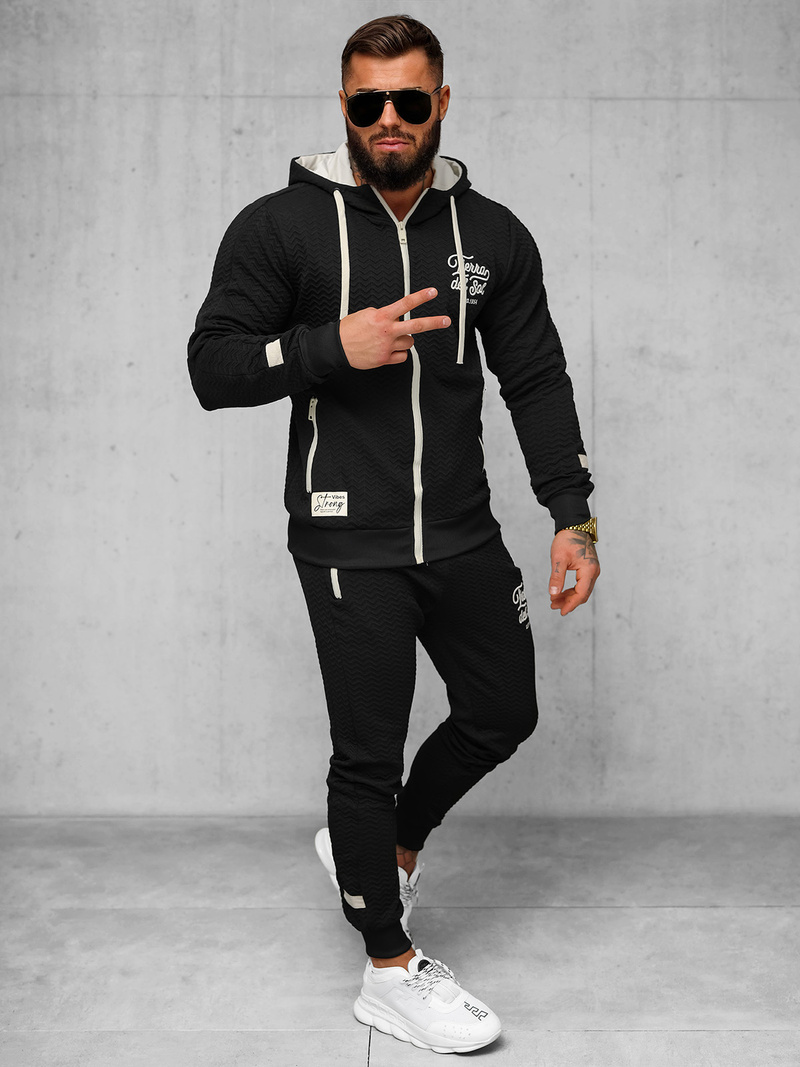 Pánska Tepláková Súprava Čierny OZONEE O/FF5032AB