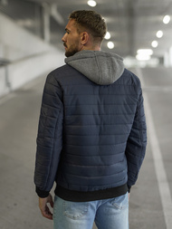 Pánska Bunda Námornícka Modrá OZONEE JS/8M985/215Z
