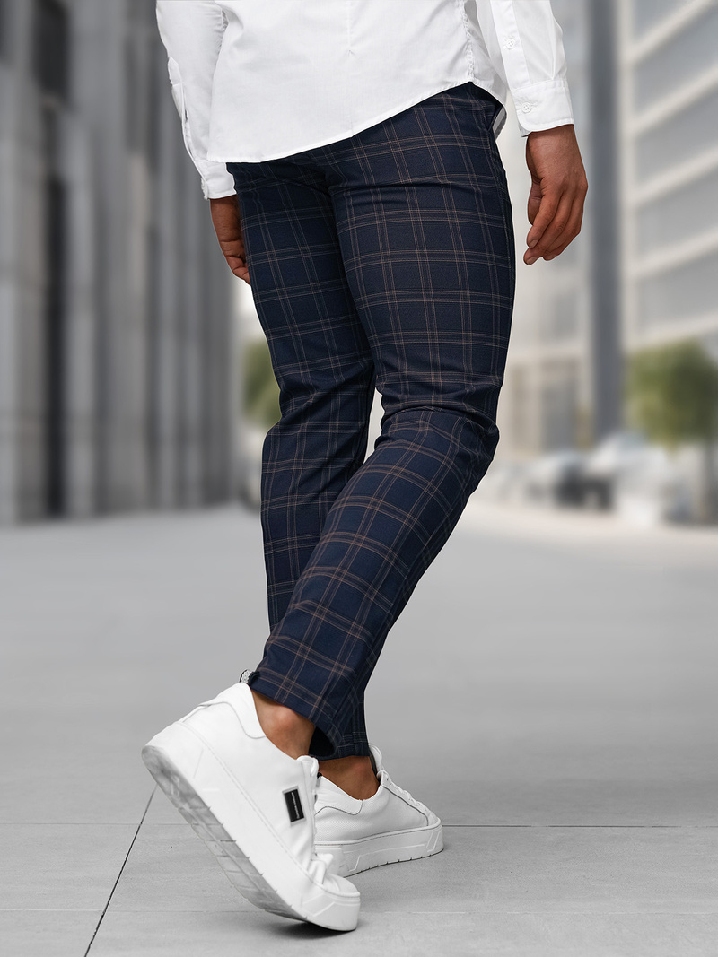 Pánske chino nohavice námornícke modré OZONEE DJ/5632Z