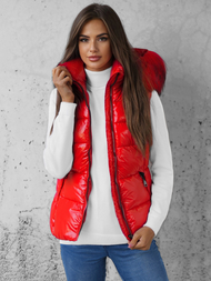 Dámska vesta červená OZONEE O/DK027/4Z